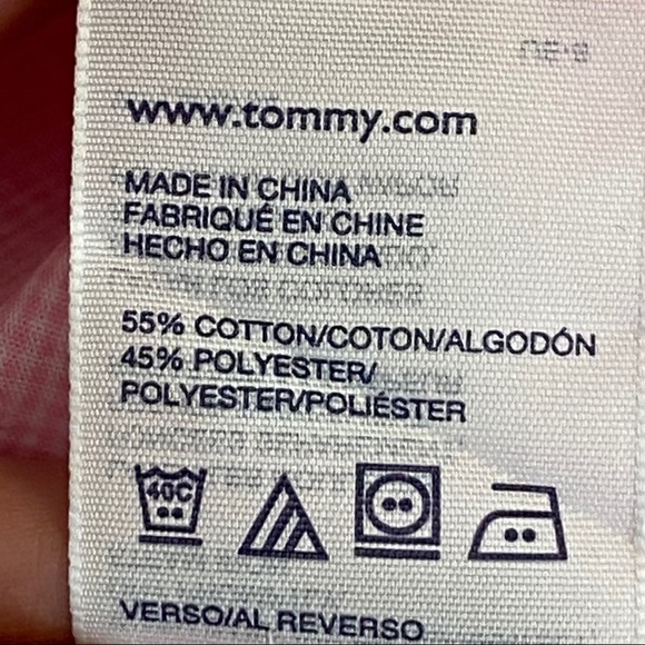 Tommy Hilfiger Pink Gingham Print Dress Shirt | 16 - Picture 10 of 11